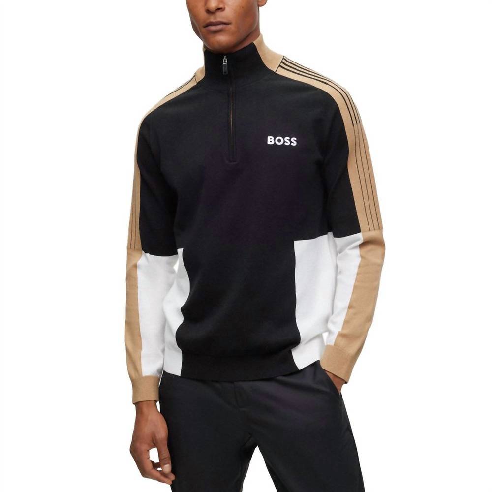 NEW HUGO BOSS zolkar sweater in black